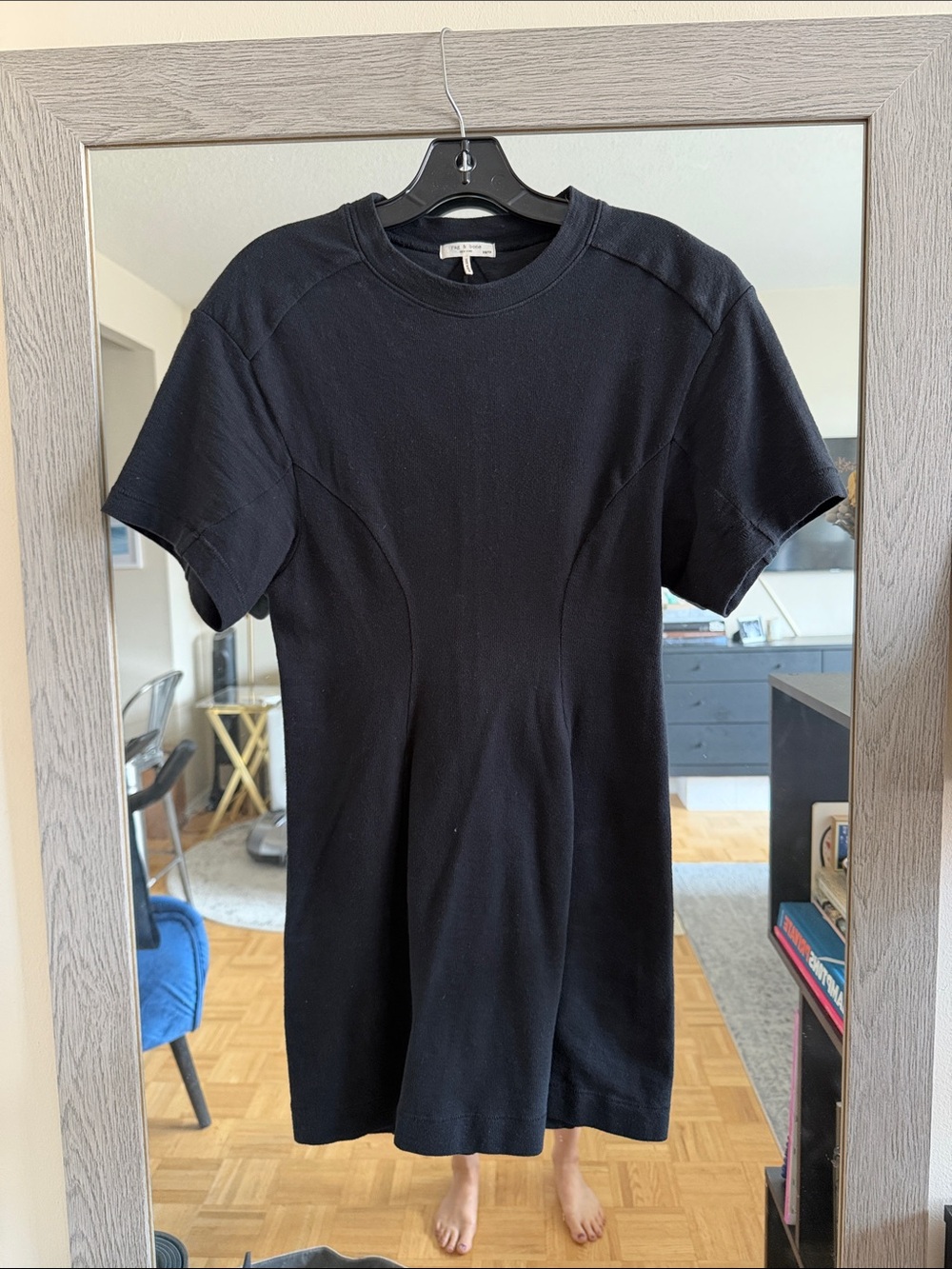 rag & bone Black Short-Sleeve Knit Tee Dress